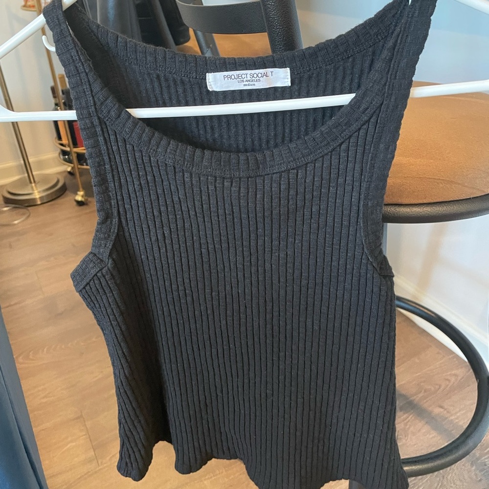 Ribbed black tank